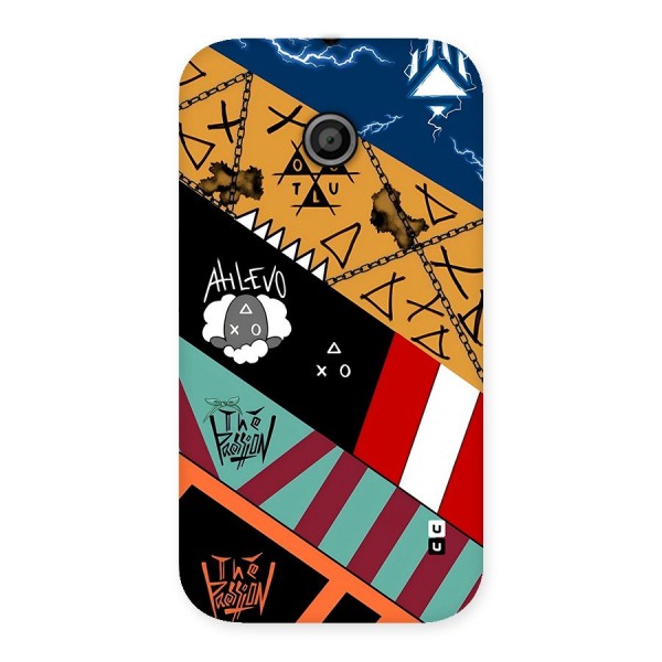 Random Abstracts Art Slant Stripes Back Case for Moto E