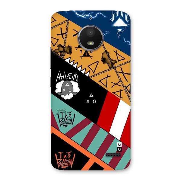 Random Abstracts Art Slant Stripes Back Case for Moto E4