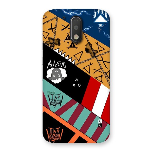 Random Abstracts Art Slant Stripes Back Case for Moto G4