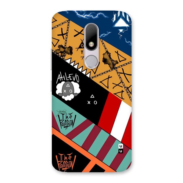 Random Abstracts Art Slant Stripes Back Case for Moto M