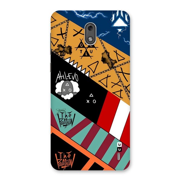 Random Abstracts Art Slant Stripes Back Case for Nokia 2