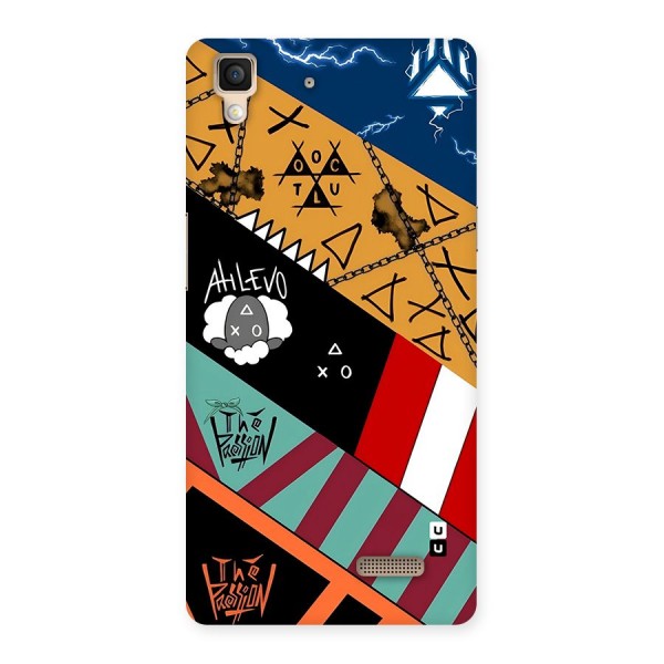 Random Abstracts Art Slant Stripes Back Case for Oppo R7