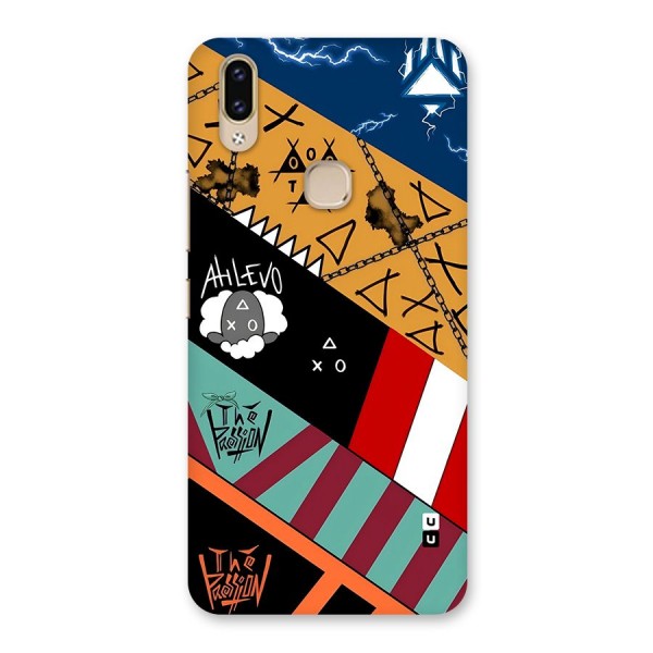 Random Abstracts Art Slant Stripes Back Case for Vivo V9