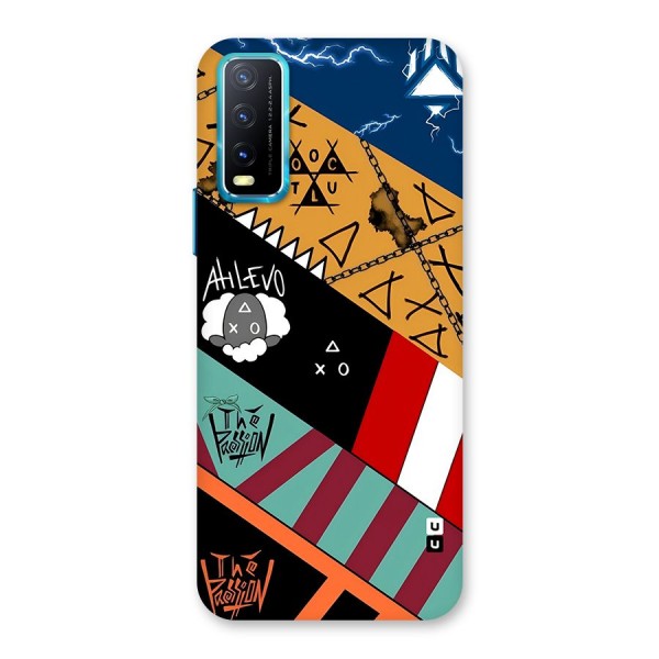 Random Abstracts Art Slant Stripes Back Case for Vivo Y12s