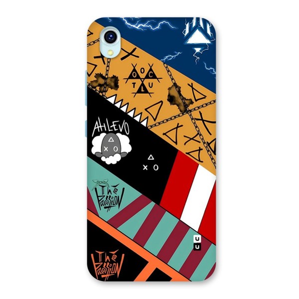 Random Abstracts Art Slant Stripes Back Case for Vivo Y1s