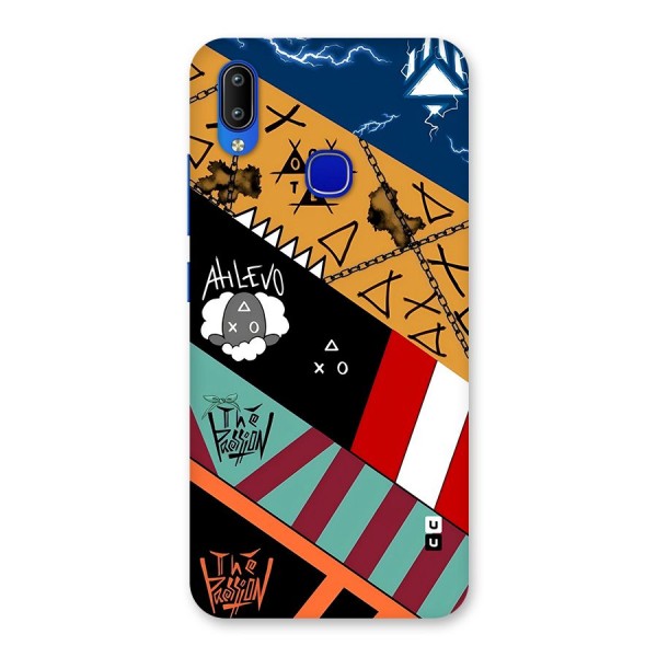 Random Abstracts Art Slant Stripes Back Case for Vivo Y91