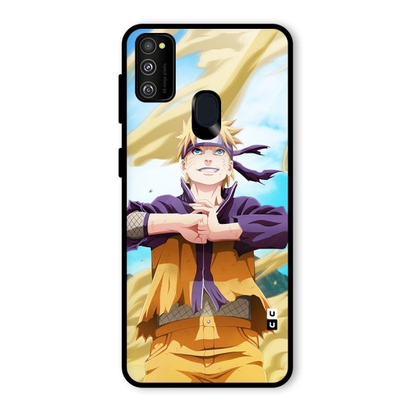 Ready Naruto Glass Back Case for Galaxy M21