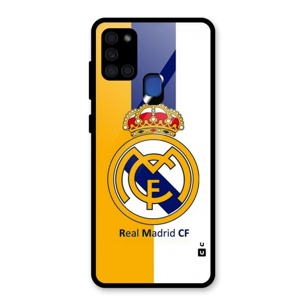 Real Madrid Glass Back Case for Galaxy A21s