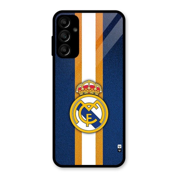 Real Madrid Stripes Glass Back Case for Galaxy A14 5G