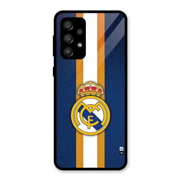 Real Madrid Stripes Glass Back Case for Galaxy A32