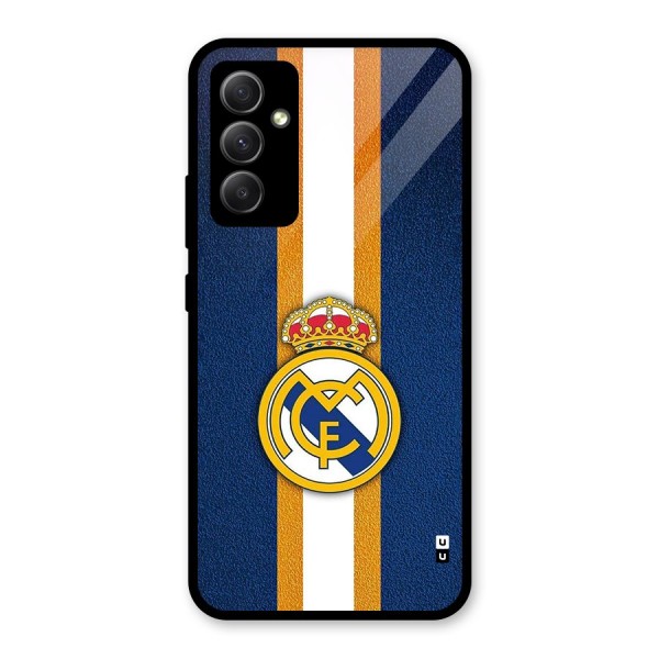 Real Madrid Stripes Glass Back Case for Galaxy A34