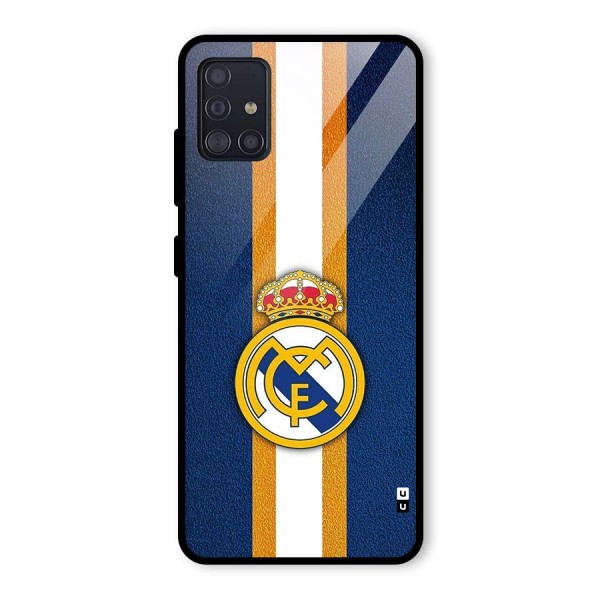 Real Madrid Stripes Glass Back Case for Galaxy A51