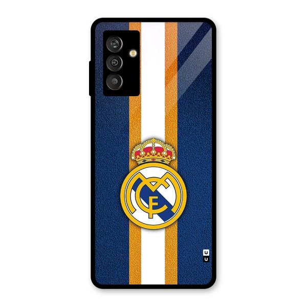 Real Madrid Stripes Glass Back Case for Galaxy M13