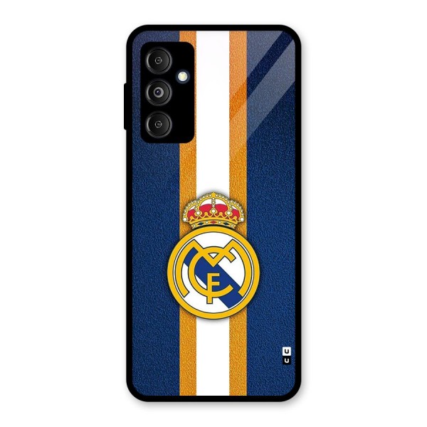 Real Madrid Stripes Glass Back Case for Galaxy M14 5G