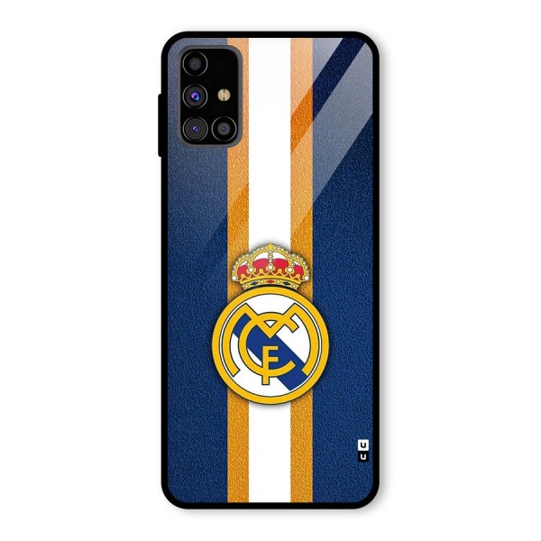 Real Madrid Stripes Glass Back Case for Galaxy M31s