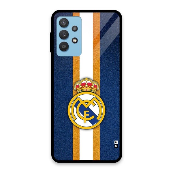 Real Madrid Stripes Glass Back Case for Galaxy M32 5G