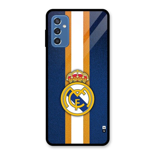 Real Madrid Stripes Glass Back Case for Galaxy M52 5G