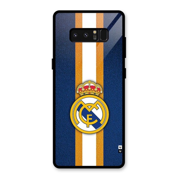 Real Madrid Stripes Glass Back Case for Galaxy Note 8