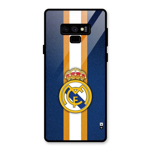 Real Madrid Stripes Glass Back Case for Galaxy Note 9