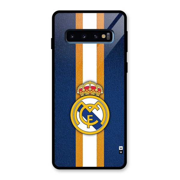 Real Madrid Stripes Glass Back Case for Galaxy S10