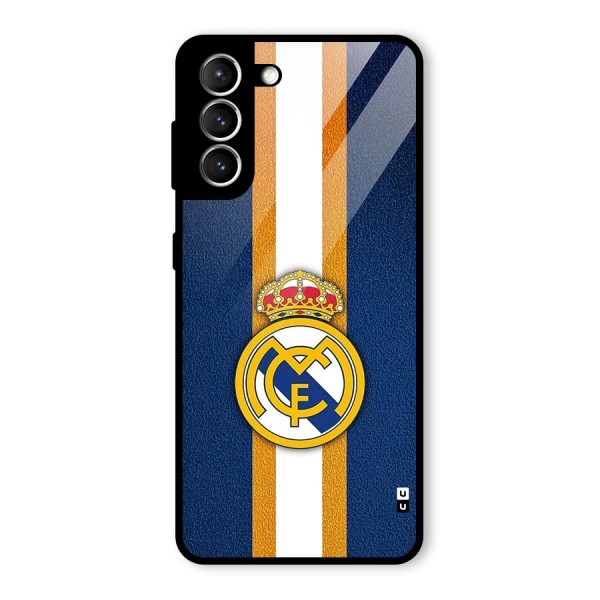 Real Madrid Stripes Glass Back Case for Galaxy S21 5G