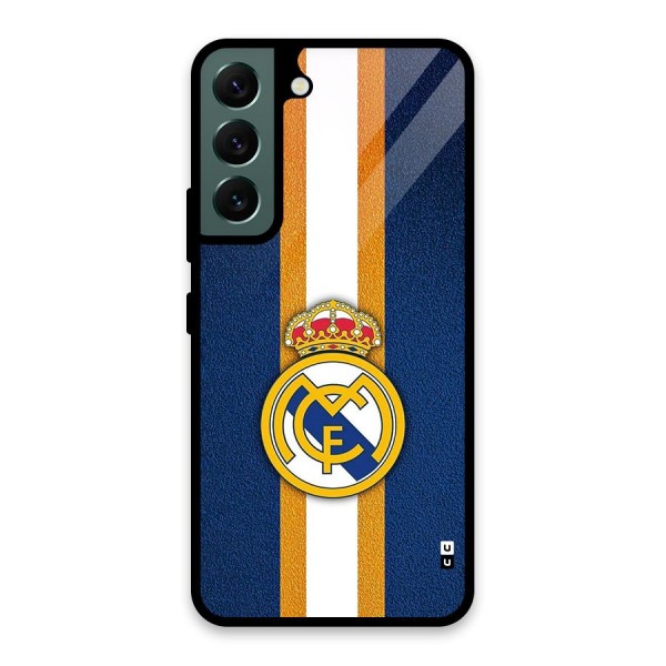 Real Madrid Stripes Glass Back Case for Galaxy S22 5G