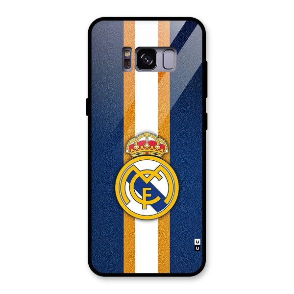 Real Madrid Stripes Glass Back Case for Galaxy S8