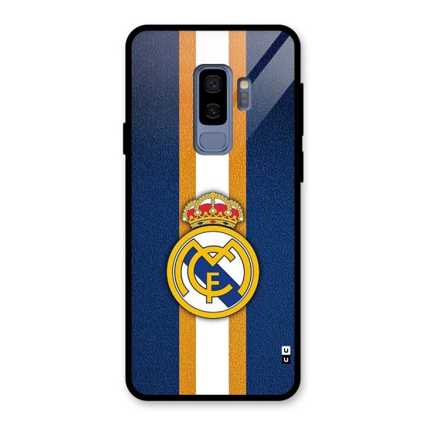 Real Madrid Stripes Glass Back Case for Galaxy S9 Plus