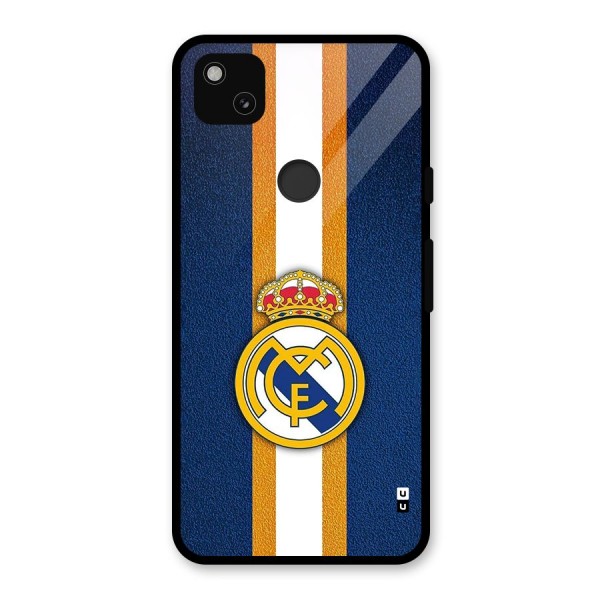 Real Madrid Stripes Glass Back Case for Google Pixel 4a