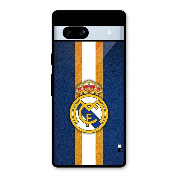 Real Madrid Stripes Glass Back Case for Google Pixel 7a