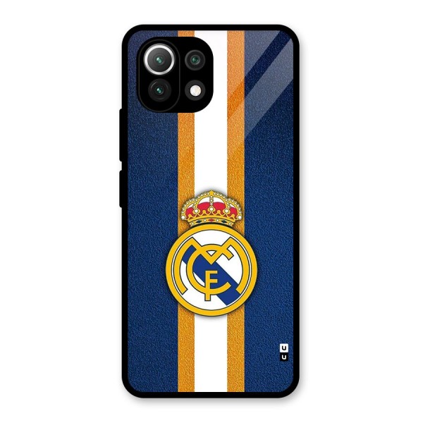 Real Madrid Stripes Glass Back Case for Mi 11 Lite