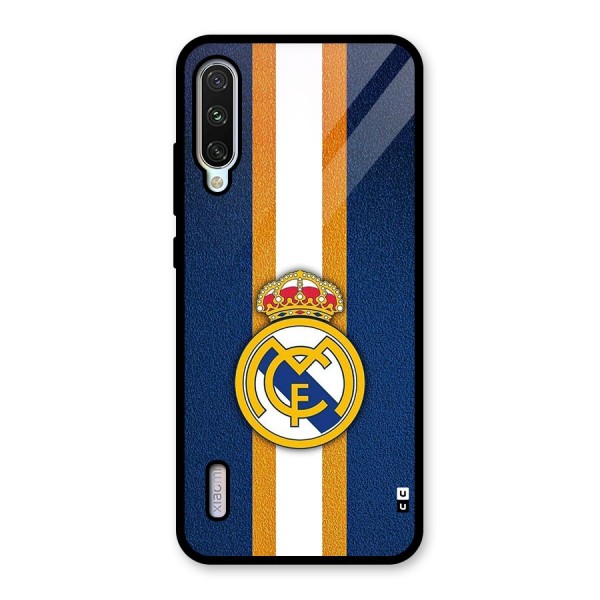 Real Madrid Stripes Glass Back Case for Mi A3