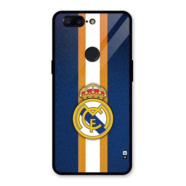 Real Madrid Stripes Glass Back Case for OnePlus 5T