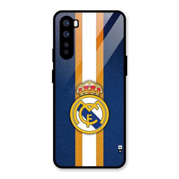 Real Madrid Stripes Glass Back Case for OnePlus Nord