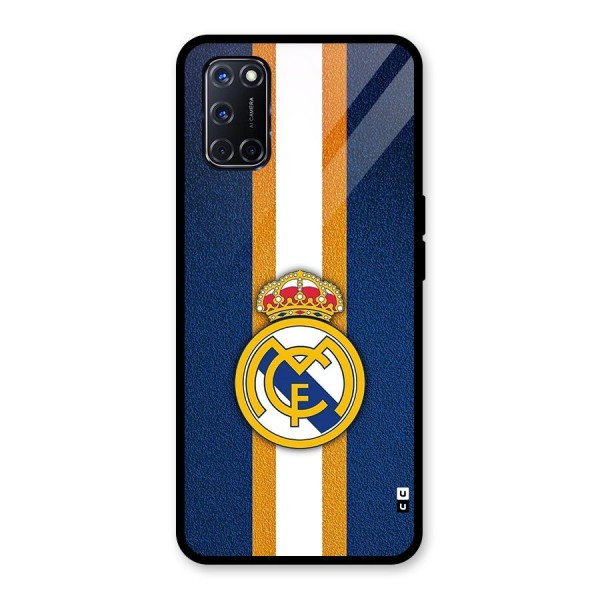 Real Madrid Stripes Glass Back Case for Oppo A52