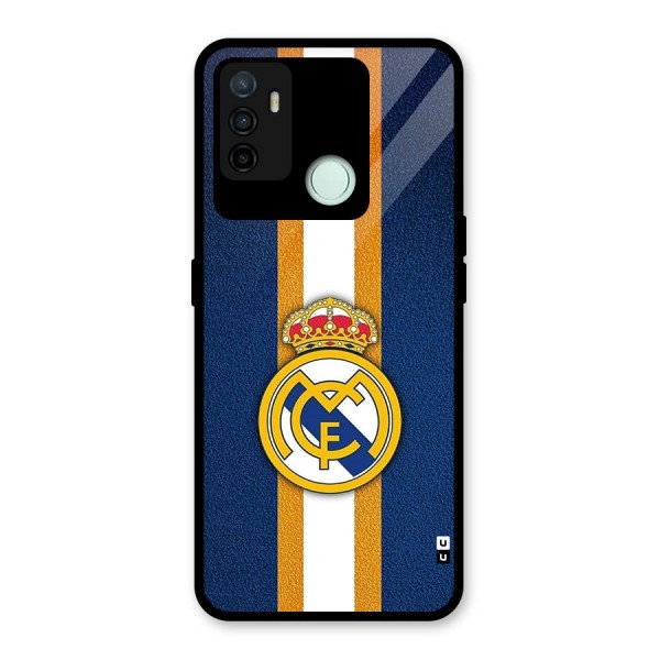 Real Madrid Stripes Glass Back Case for Oppo A53