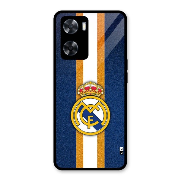 Real Madrid Stripes Glass Back Case for Oppo A57 2022