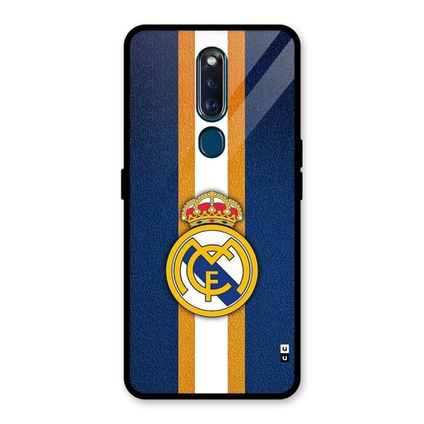 Real Madrid Stripes Glass Back Case for Oppo F11 Pro