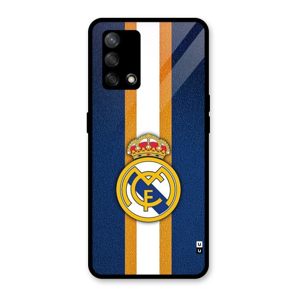 Real Madrid Stripes Glass Back Case for Oppo F19s