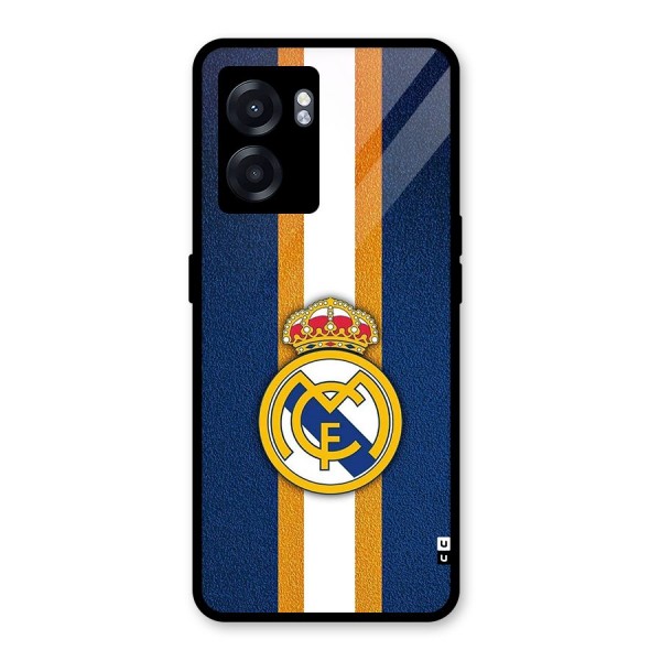 Real Madrid Stripes Glass Back Case for Oppo K10 (5G)