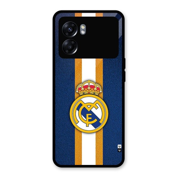 Real Madrid Stripes Glass Back Case for Oppo K10 5G