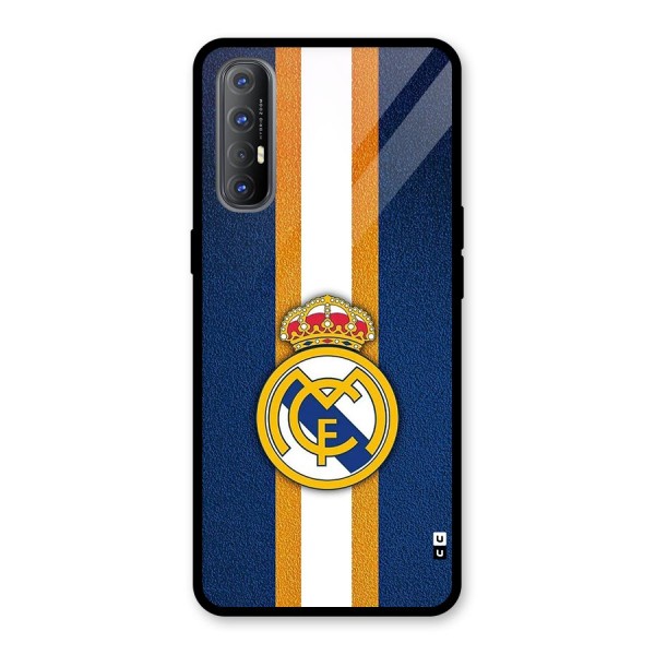 Real Madrid Stripes Glass Back Case for Oppo Reno3 Pro