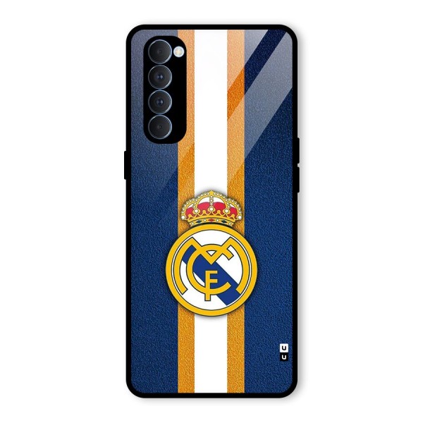 Real Madrid Stripes Glass Back Case for Oppo Reno4 Pro