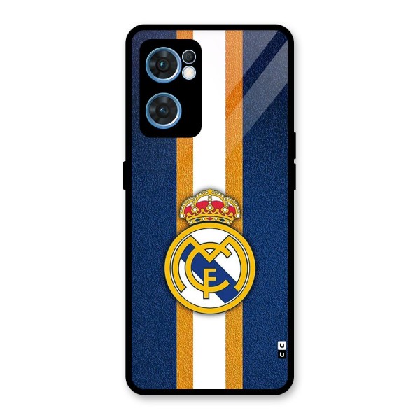 Real Madrid Stripes Glass Back Case for Oppo Reno7 5G