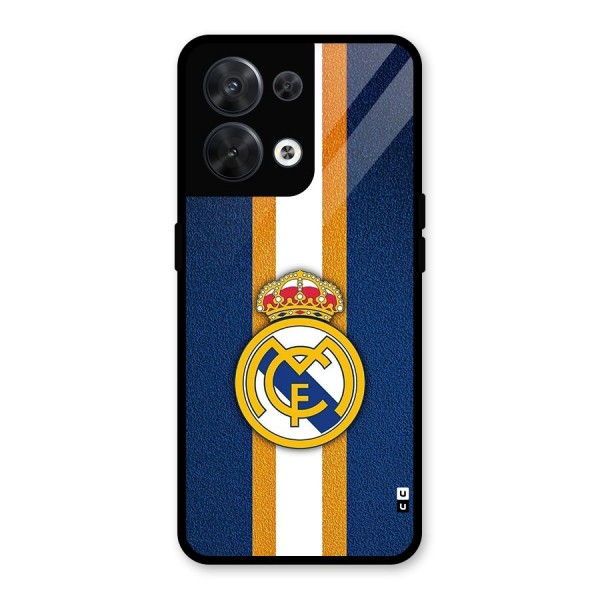 Real Madrid Stripes Glass Back Case for Oppo Reno8 5G