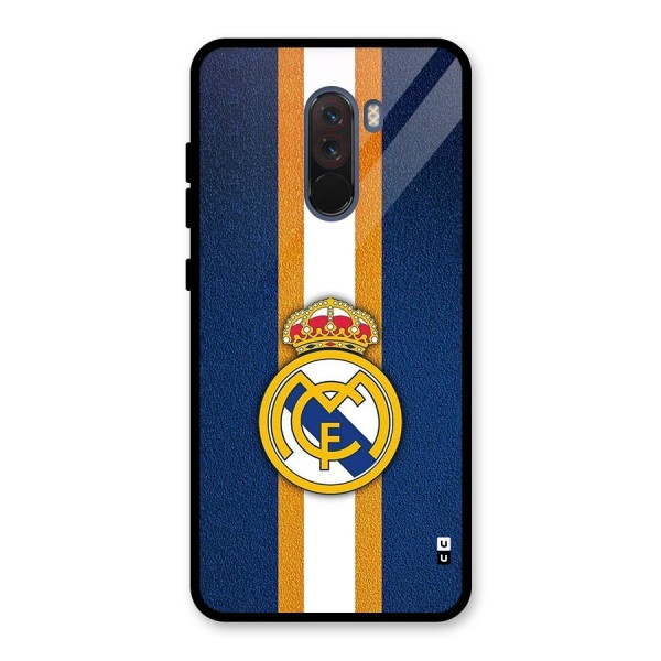 Real Madrid Stripes Glass Back Case for Poco F1