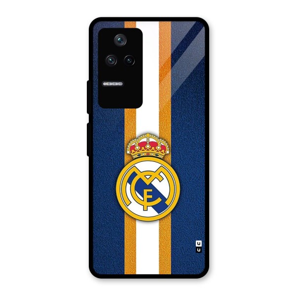 Real Madrid Stripes Glass Back Case for Poco F4 5G