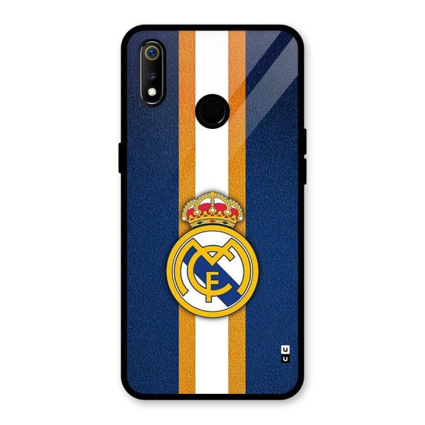 Real Madrid Stripes Glass Back Case for Realme 3i