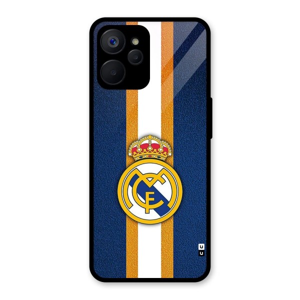 Real Madrid Stripes Glass Back Case for Realme 9i 5G