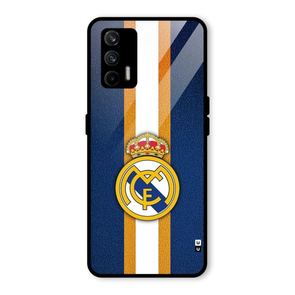 Real Madrid Stripes Glass Back Case for Realme X7 Max